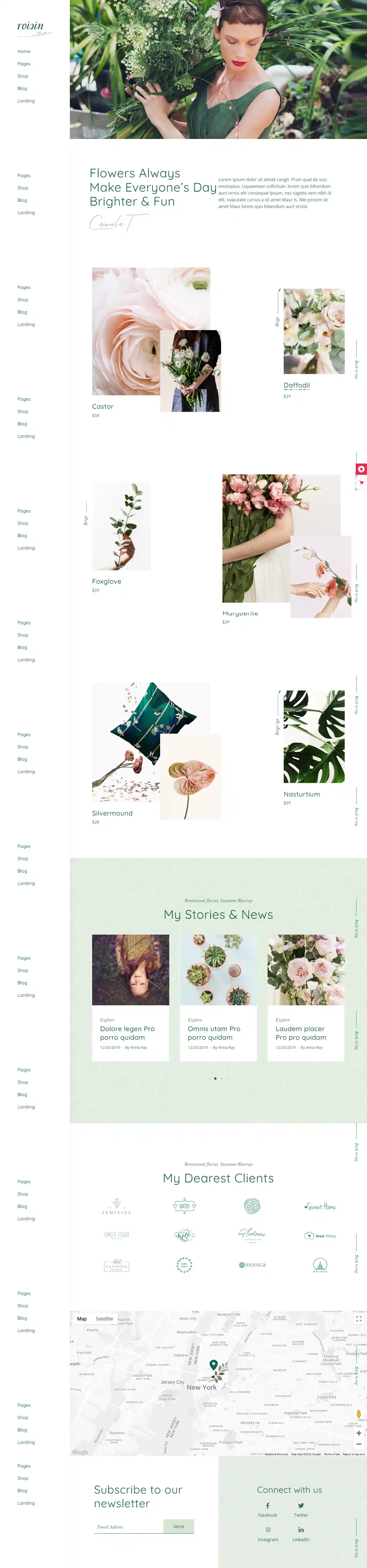 Mẫu Website Hoa Tươi Roisin Daisy | Thiết Kế Website Bán Hoa Chuẩn SEO