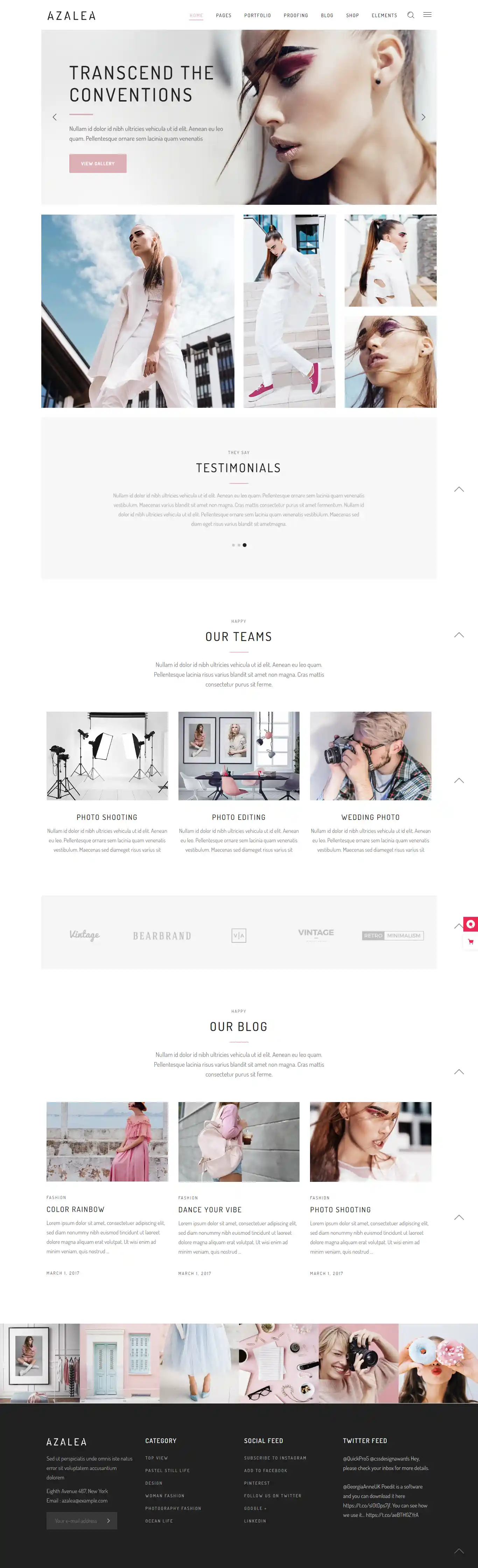 Azalea: Mẫu Website Thời Trang & Phụ Kiện Đẹp Chuẩn SEO