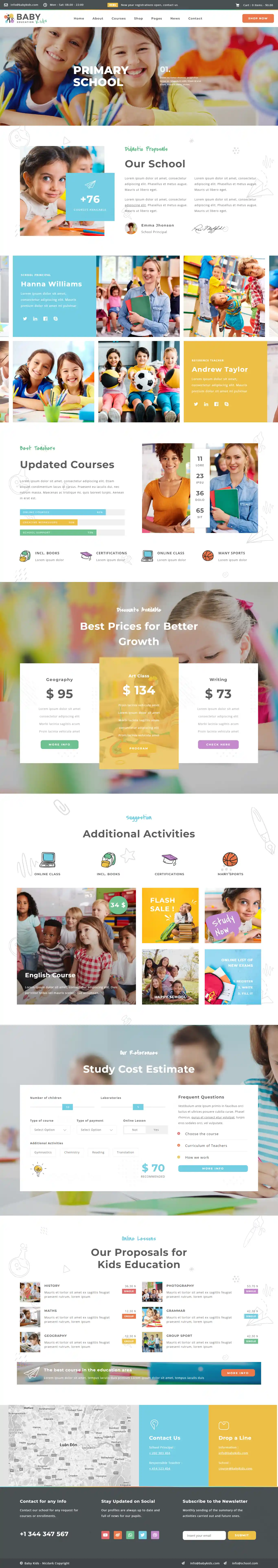 Baby Kids - Giao Diện Web Dạy Học Trực Tuyến & Kỹ Năng