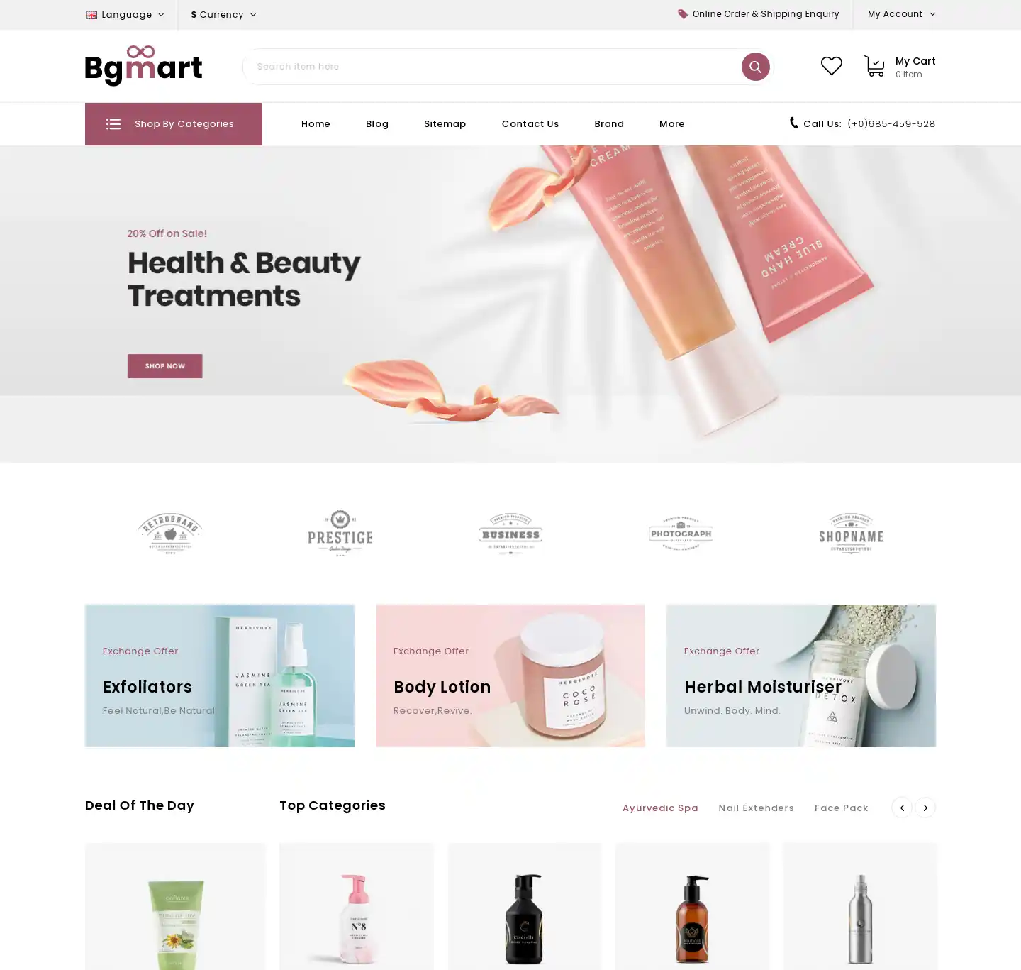 Bgmart - Giao Diện Web Mỹ Phẩm Cao Cấp SEO chuẩn hình nền