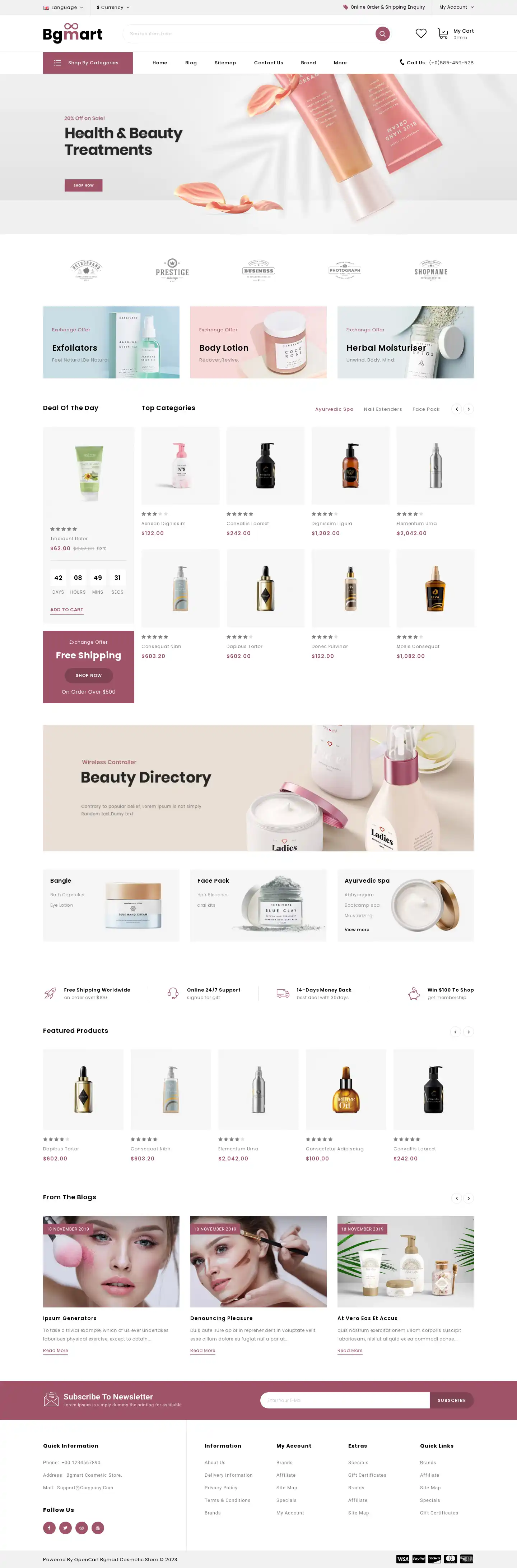 Bgmart - Giao Diện Web Mỹ Phẩm Cao Cấp SEO chuẩn