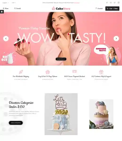 Cakestore: Mẫu Website Tiệm Bánh Ngọt Đẹp Chuẩn SEO hình nền