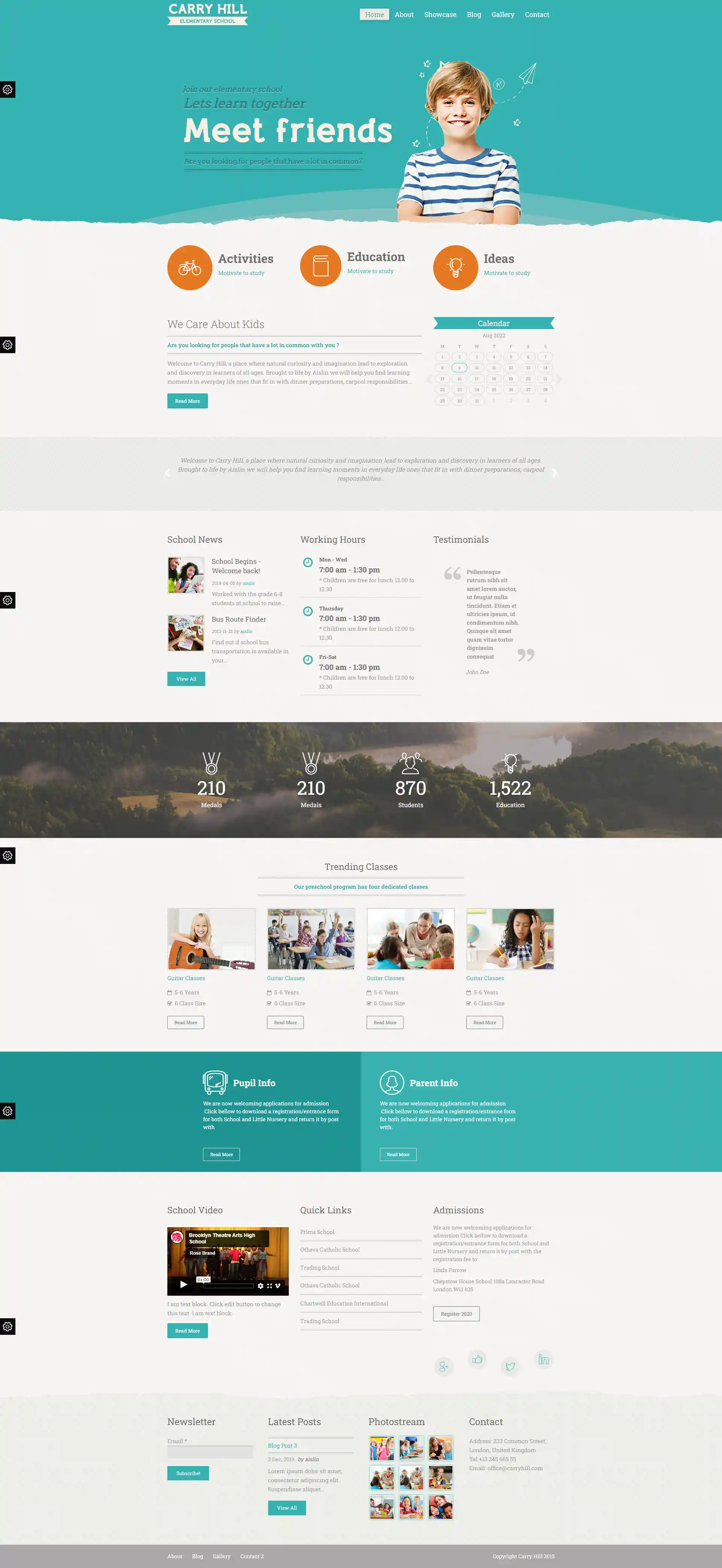 Carry Hill – Giao diện website giáo dục hiện đại