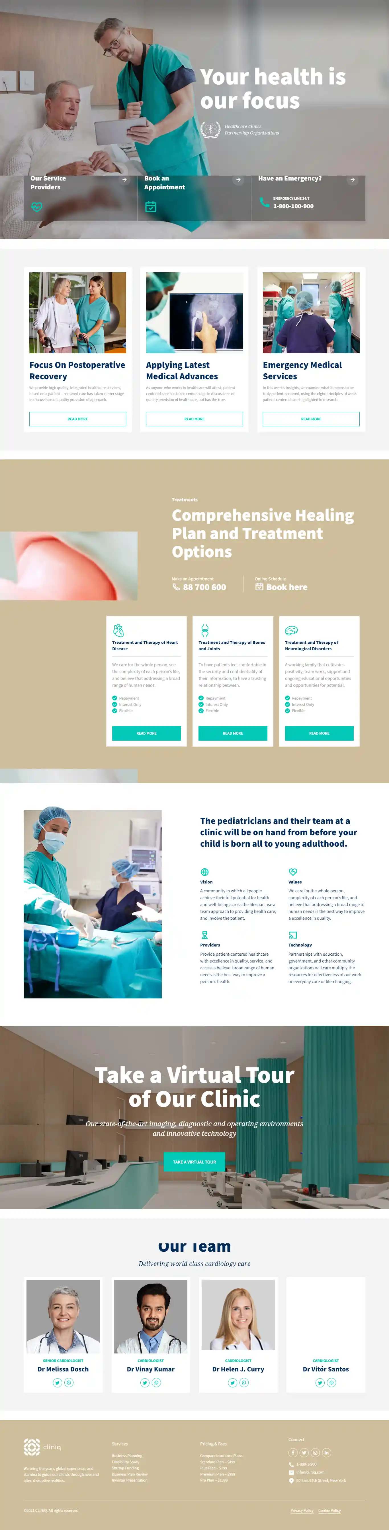 Cliniq - Giao Diện Web Phòng Khám Tư Nhân Chuẩn SEO