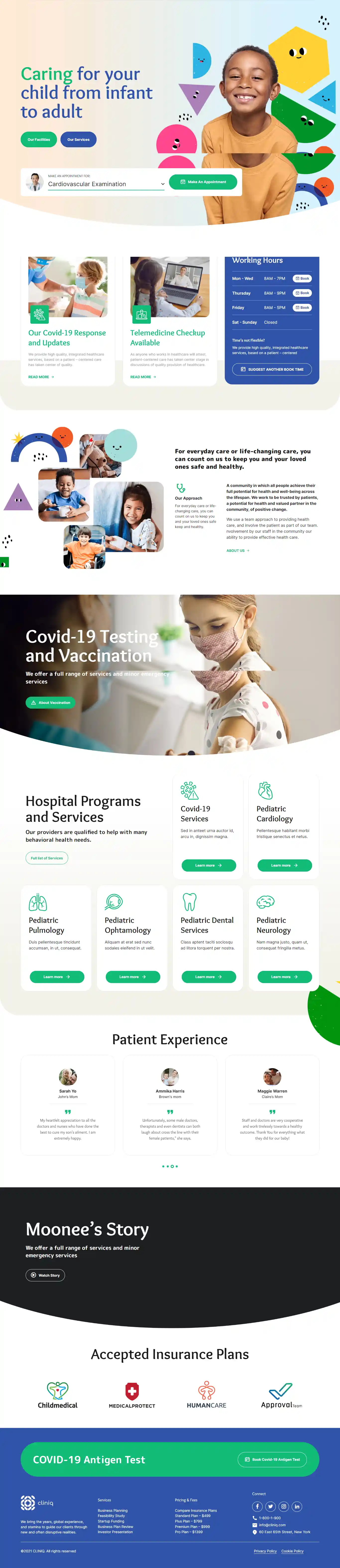 Cliniq: Mẫu Website Phòng Khám Nhi Khoa Chuẩn SEO