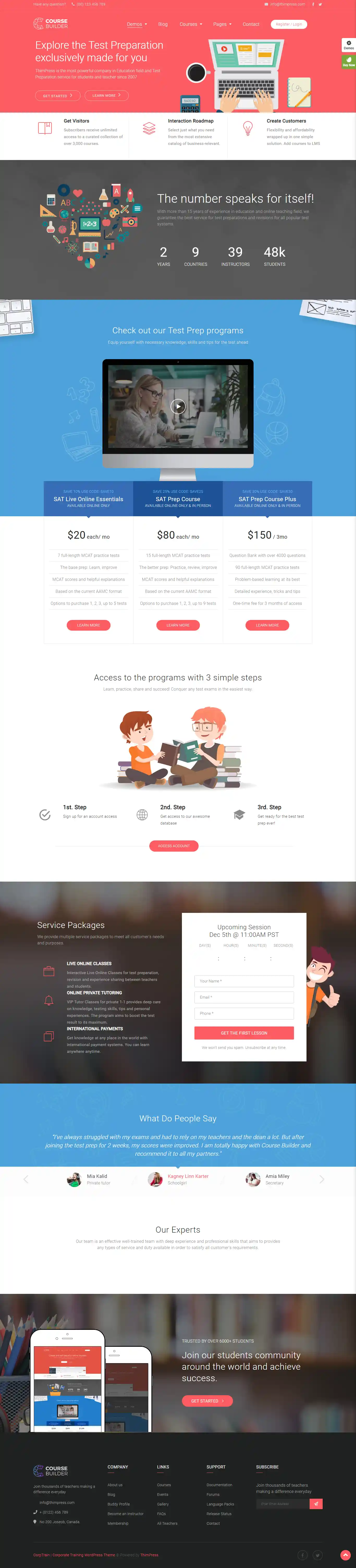 Corptrain - Giao Diện Web Dạy Học Online Đẹp Chuẩn SEO
