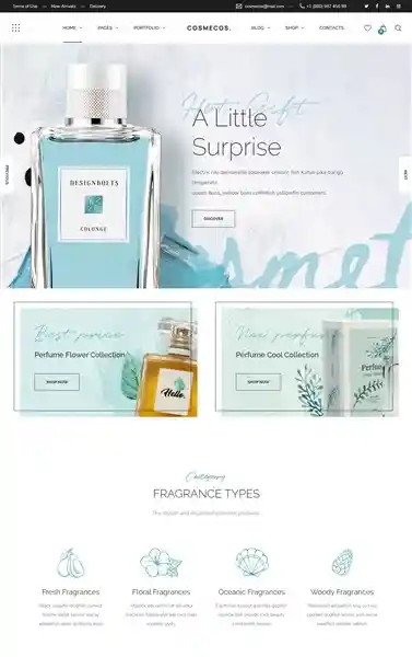 Cosmecos - Giao Diện Web Bán Dầu Thơm Nhập Khẩu hình nền