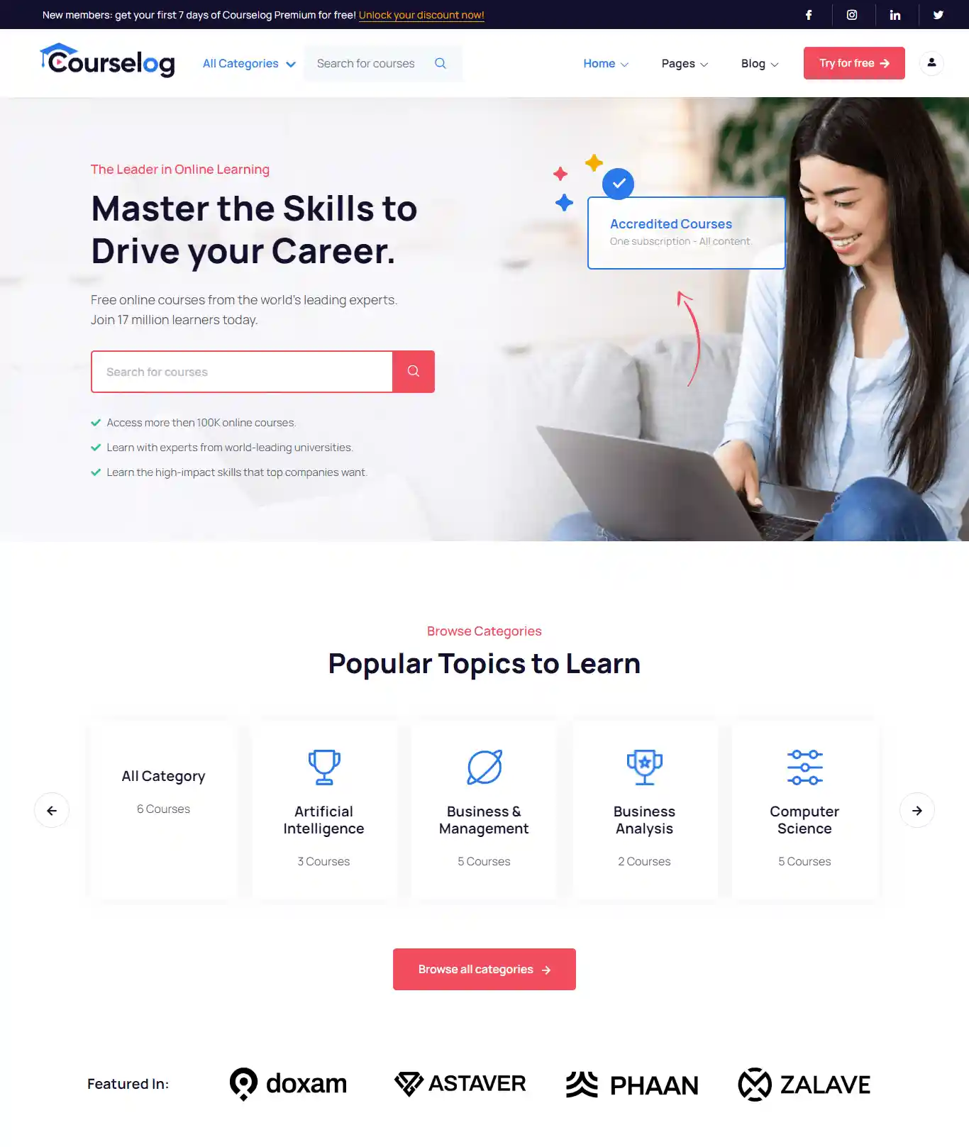 Courselog: Mẫu Website Trường Học & Trung Tâm Giáo Dục Đẹp hình đại diện