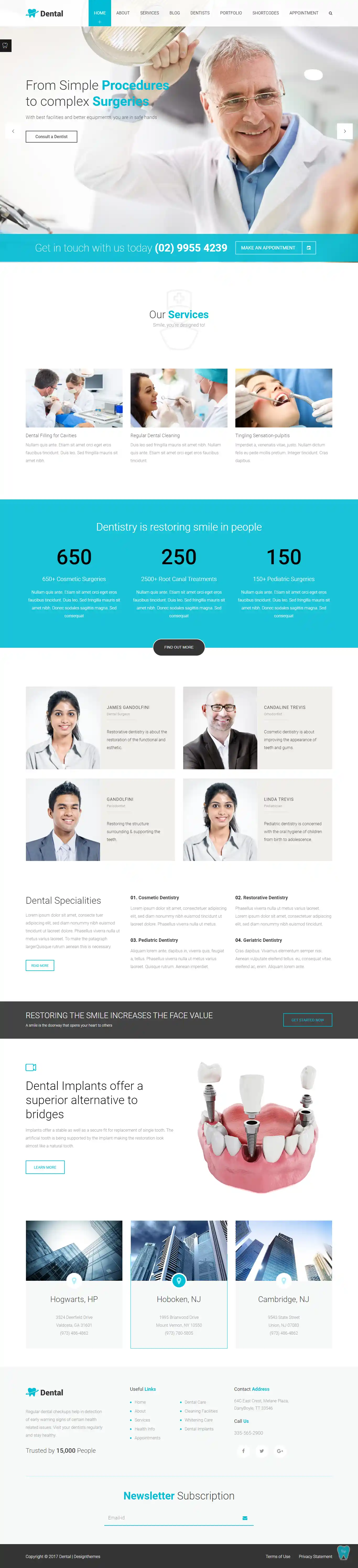 Dental: Mẫu Website Nha Khoa & Chăm Sóc Răng Miệng Đẹp