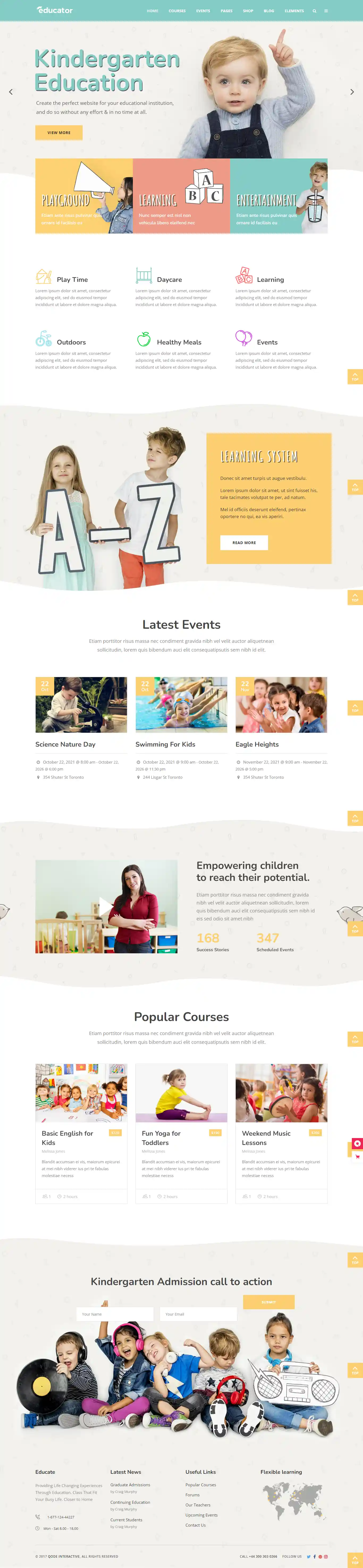 Educator: Mẫu Website Trường Mầm Non Chuyên Nghiệp & Đẹp