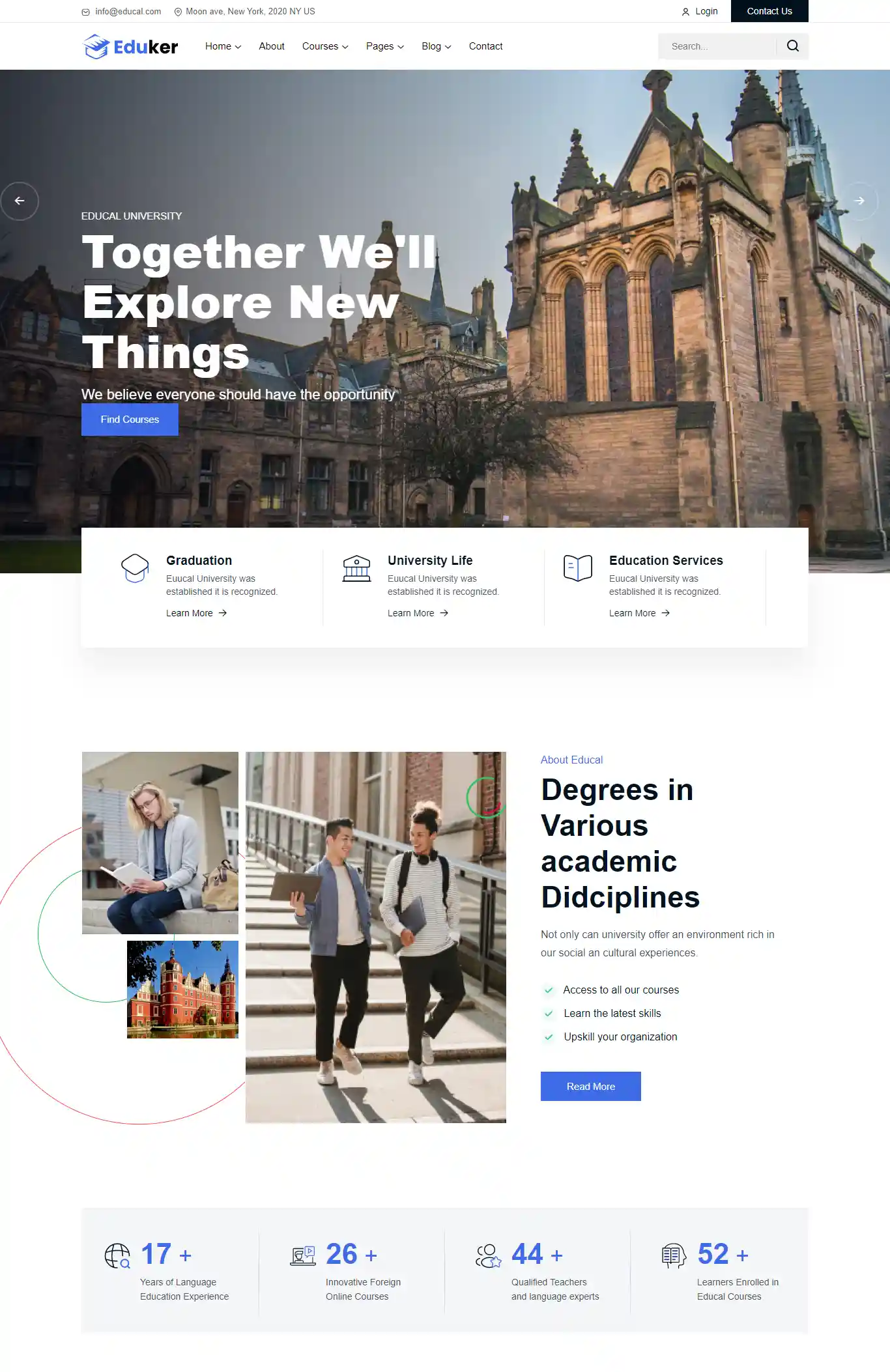 Eduker – Giao diện website giáo dục hiện đại hình đại diện