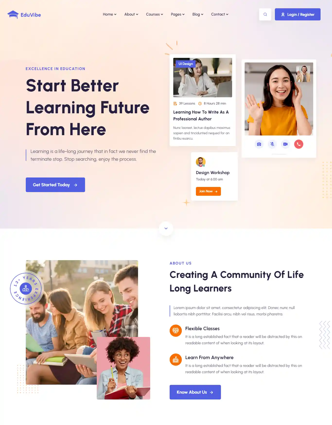 EduVibe – Giao diện website giáo dục hiện đại hình đại diện