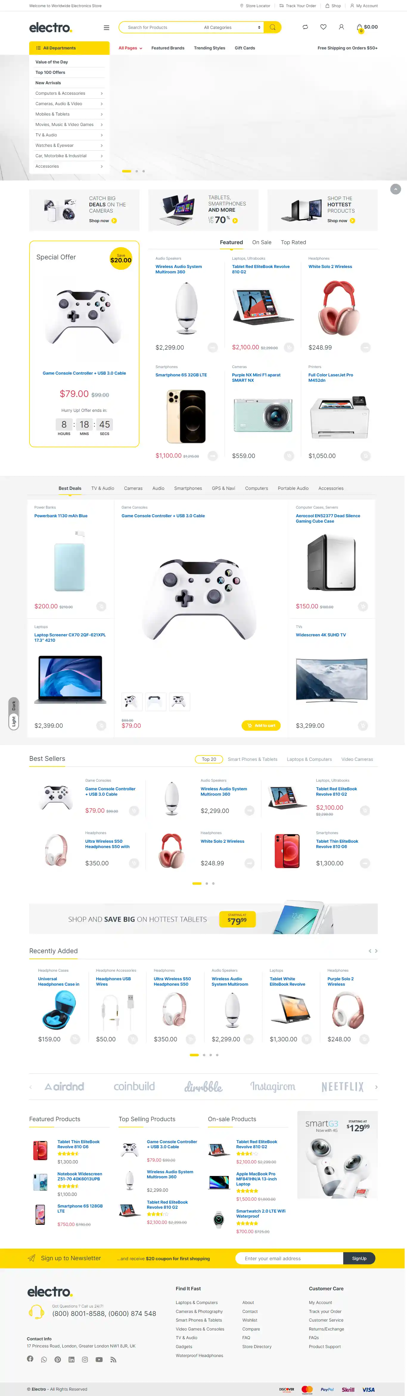 Electro: Mẫu Website Cửa Hàng Điện Thoại & Đồ Công Nghệ