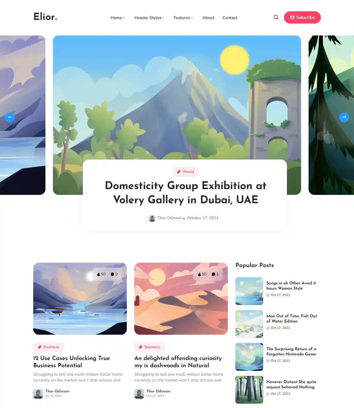 Elior – Giao diện website blog và tin tức hiện đại hình đại diện