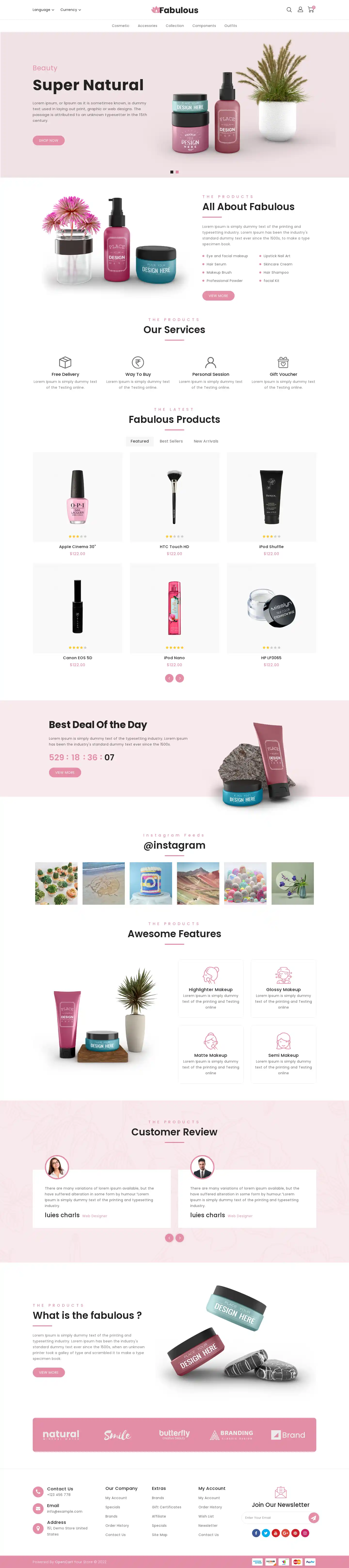 Fabulous - Giao Diện Web Mỹ Phẩm SEO tốt & đặt online