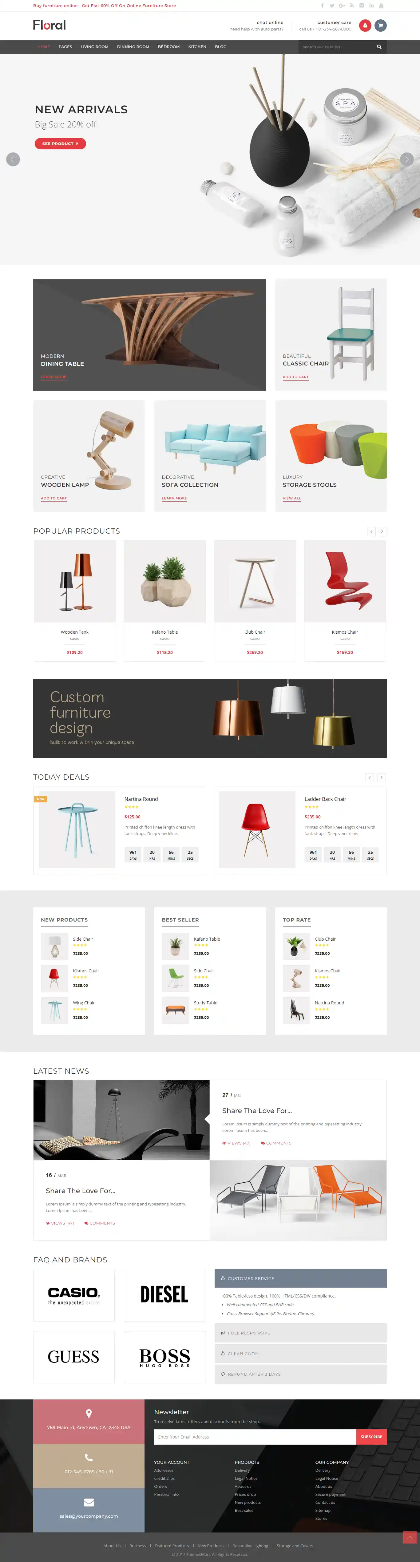 Floral - Giao Diện Web Shop Trang Trí Nội Thất Đẹp