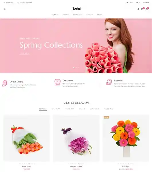 Florial Strong - Giao Diện Web Dịch Vụ Cây Cảnh