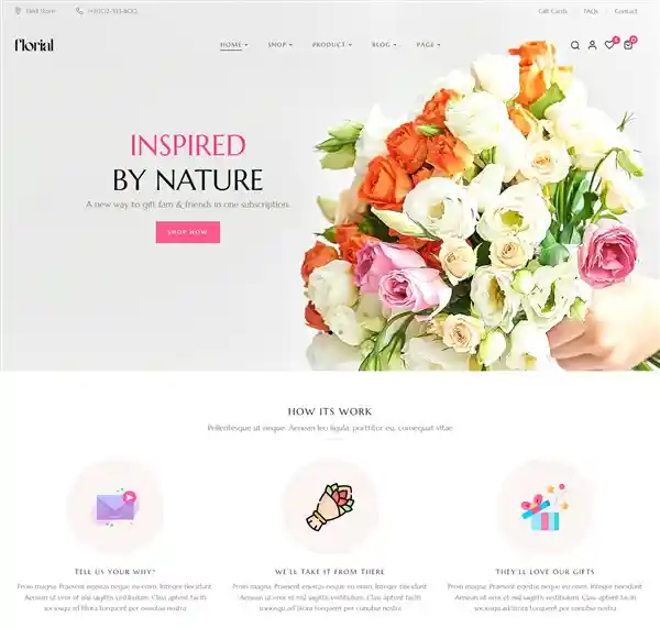 Florial Unique: Mẫu Website Shop Hoa Tươi Nghệ Thuật hình nền