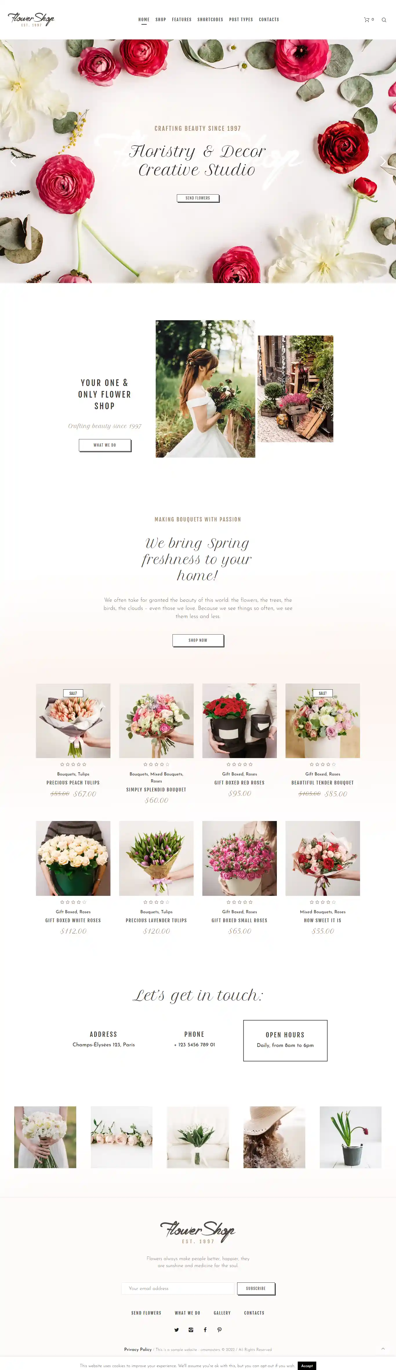 Flower Shop - Giao Diện Web Shop Cây Cảnh & Bonsai Đẹp