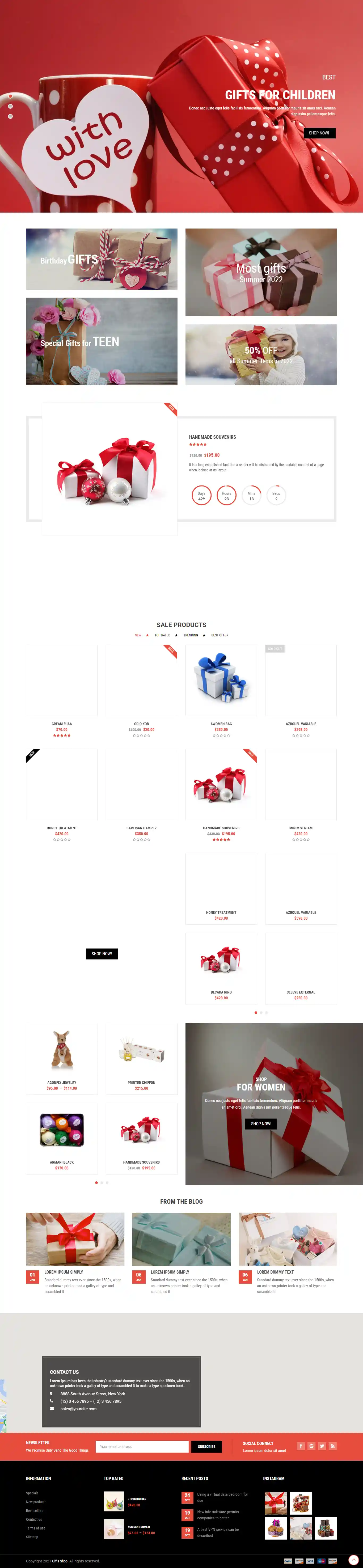 Gifts Shop - Giao Diện Web Shop Quà Tặng Sự Kiện Đẹp