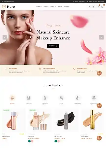 Hara: Mẫu Website Mỹ Phẩm & Đồ Trang Điểm Đẹp Chuẩn SEO hình đại diện