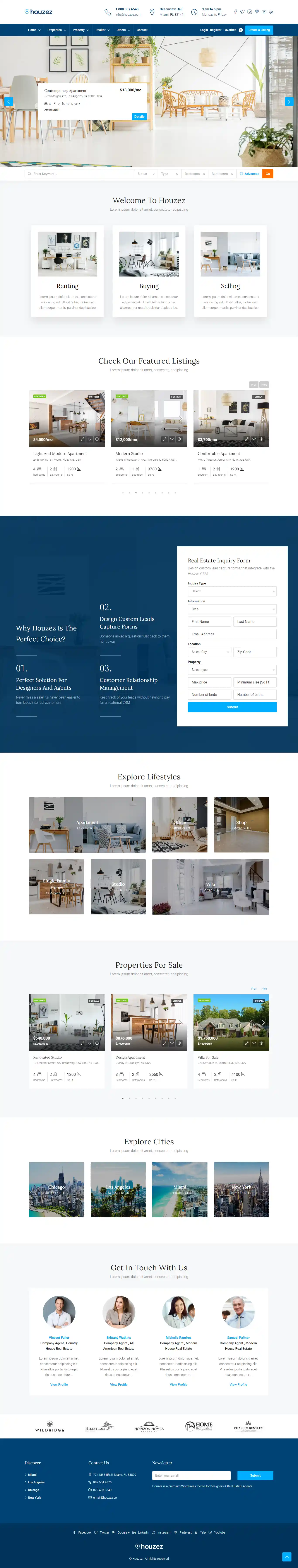 Houzez – Giao diện website bất động sản hiện đại