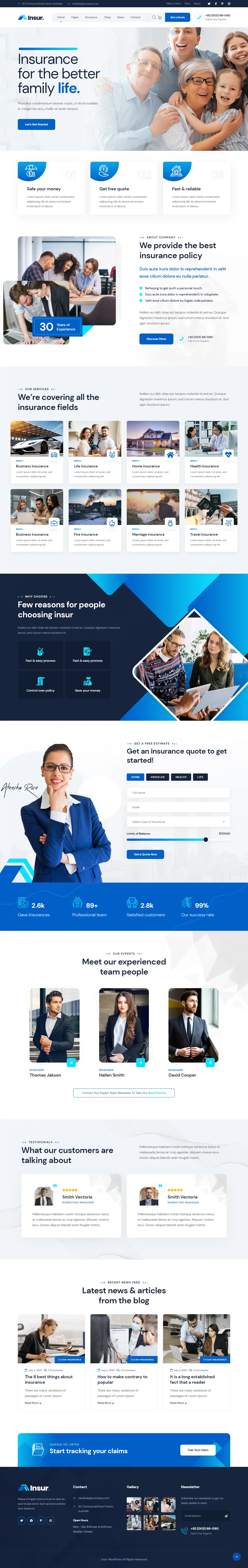 Insur: Mẫu Website Dịch Vụ Bảo Hiểm Chuyên Nghiệp SEO