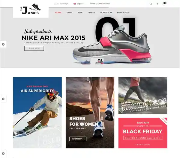 James: Mẫu Website Bán Giày Thể Thao Đẹp & Chuẩn SEO hình đại diện
