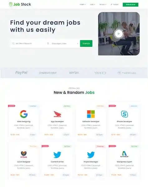 Job Stock - Giao Diện Web Dịch Vụ Việc Làm Đẹp hình đại diện