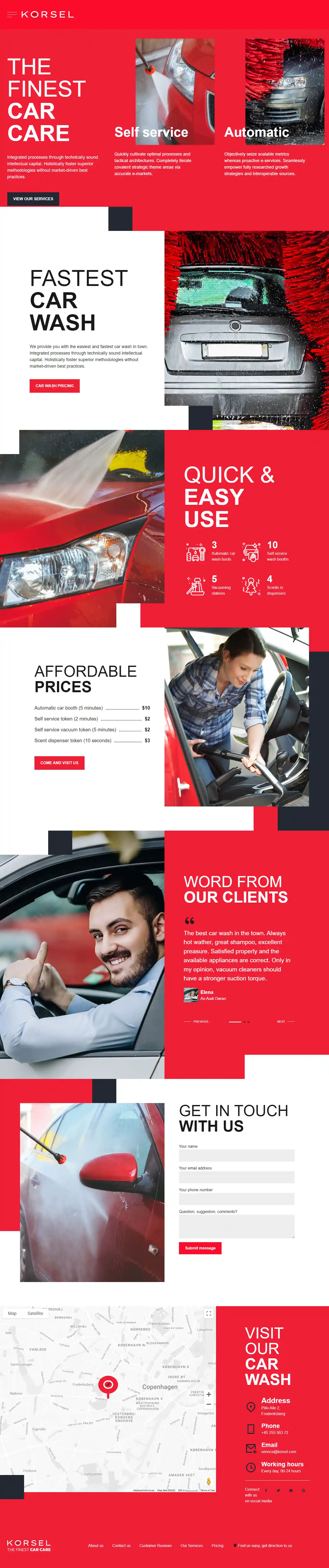 Kosel - Giao Diện Web Dịch Vụ Rửa Xe Đẹp Chuẩn SEO