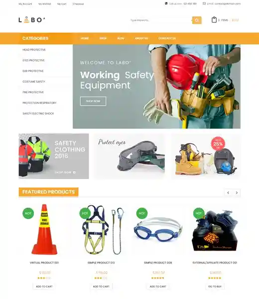 Labo - Giao Diện Web Thiết Bị Bảo Hộ Lao Động Chuẩn SEO hình đại diện