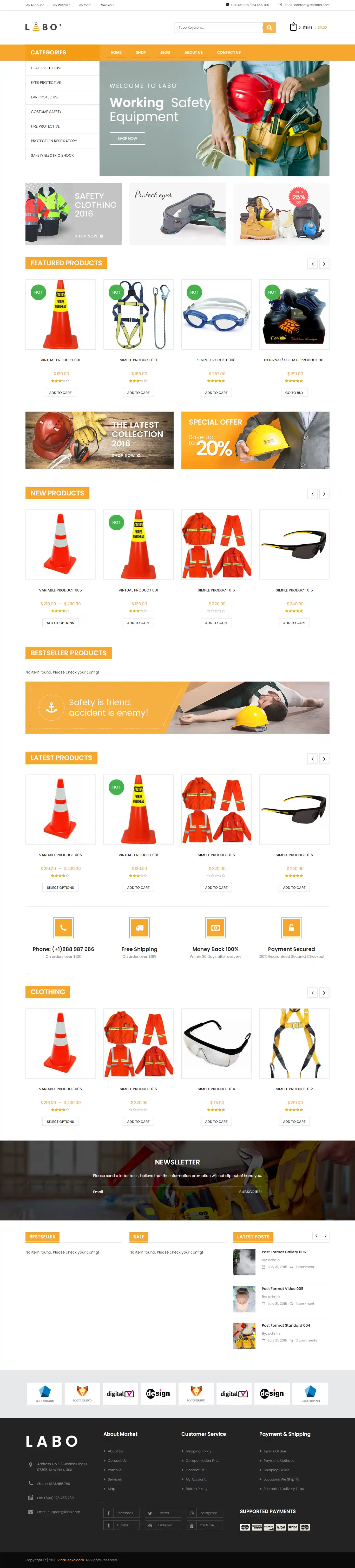 Labo - Giao Diện Web Thiết Bị Bảo Hộ Lao Động Chuẩn SEO