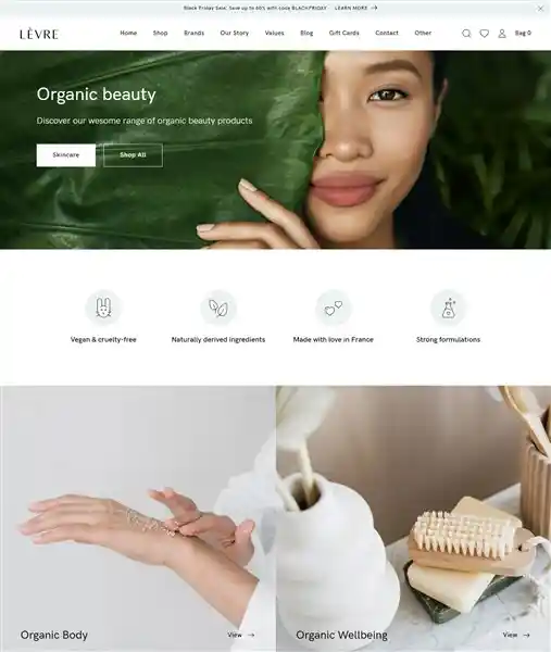 Levre - Giao Diện Web Nước Hoa & Mỹ Phẩm Nam Giới hình nền