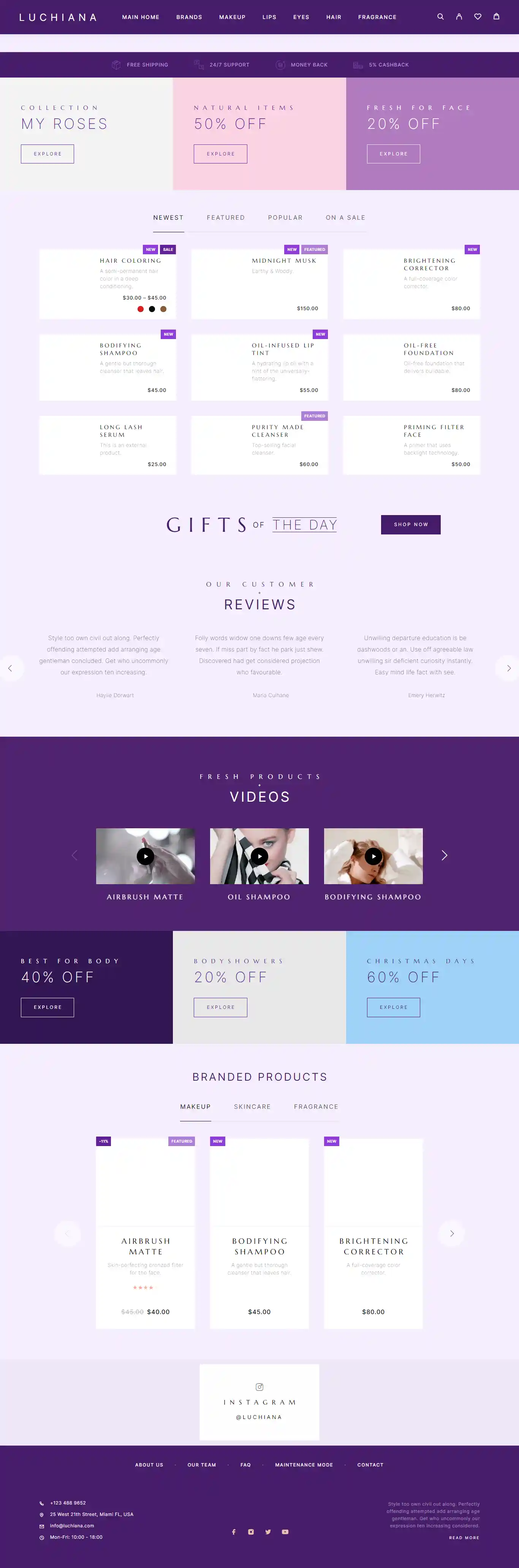 Luchiana - Giao Diện Web Mỹ Phẩm Handmade Đẹp Chuẩn SEO