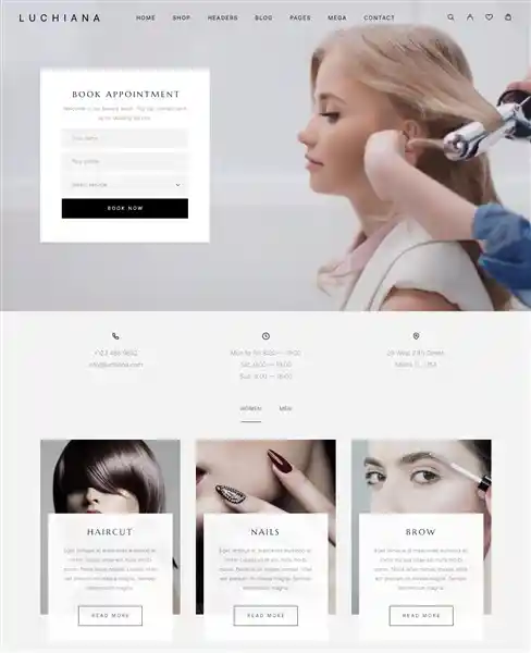 Luchiana: Mẫu Website Tiệm Tóc & Salon Tóc Sang Trọng hình đại diện