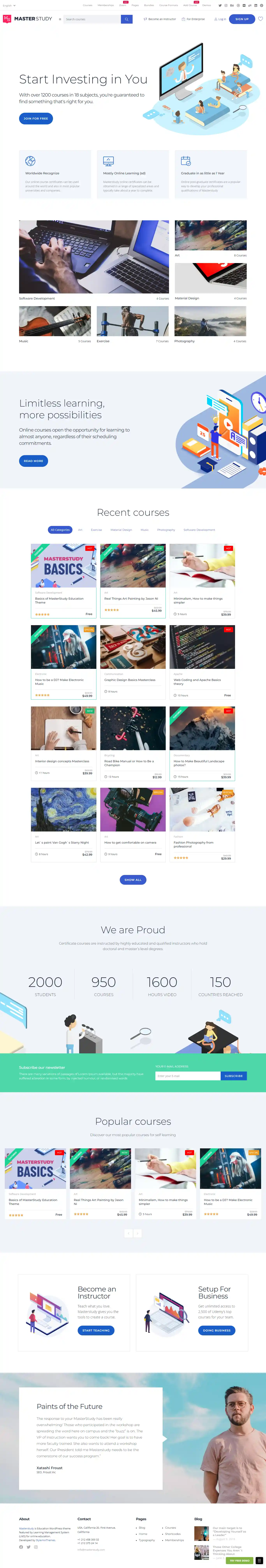 Masterstudy Light: Website Dạy Học Online Chuyên Nghiệp