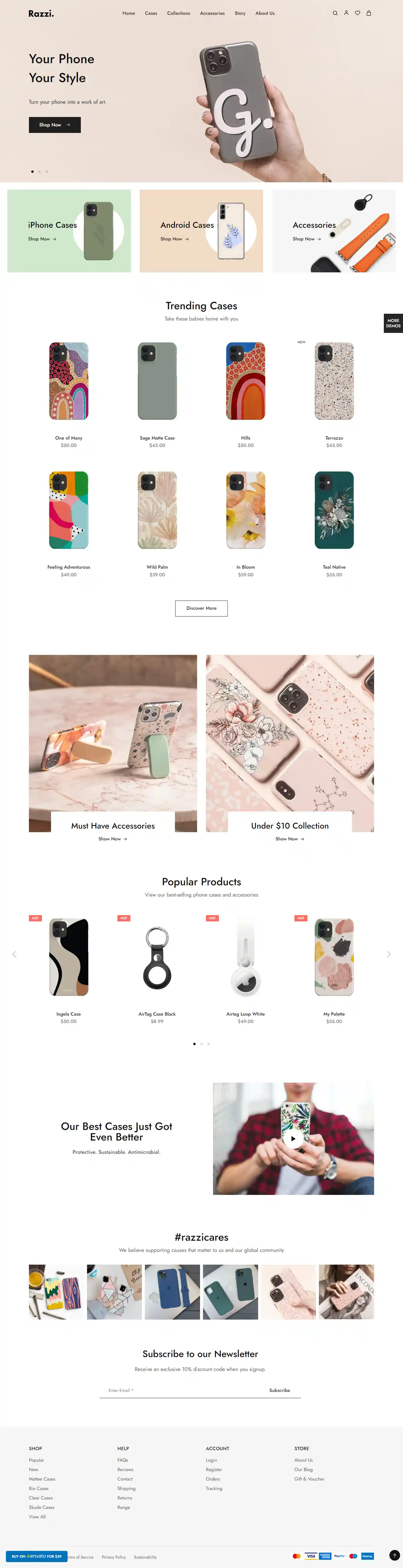 Mẫu Web Bán Ốp Lưng Điện Thoại Đẹp & Chuẩn SEO