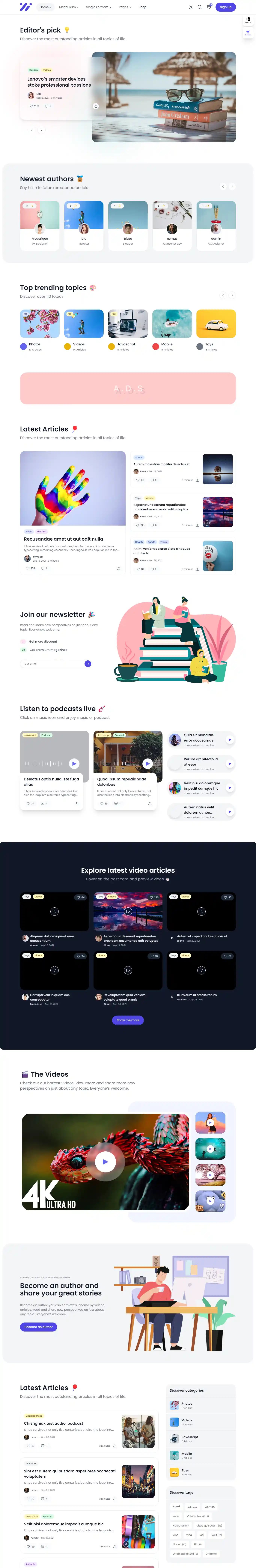 McMaz - Giao Diện Web Blog Cá Nhân & Nhật Ký Chuẩn SEO