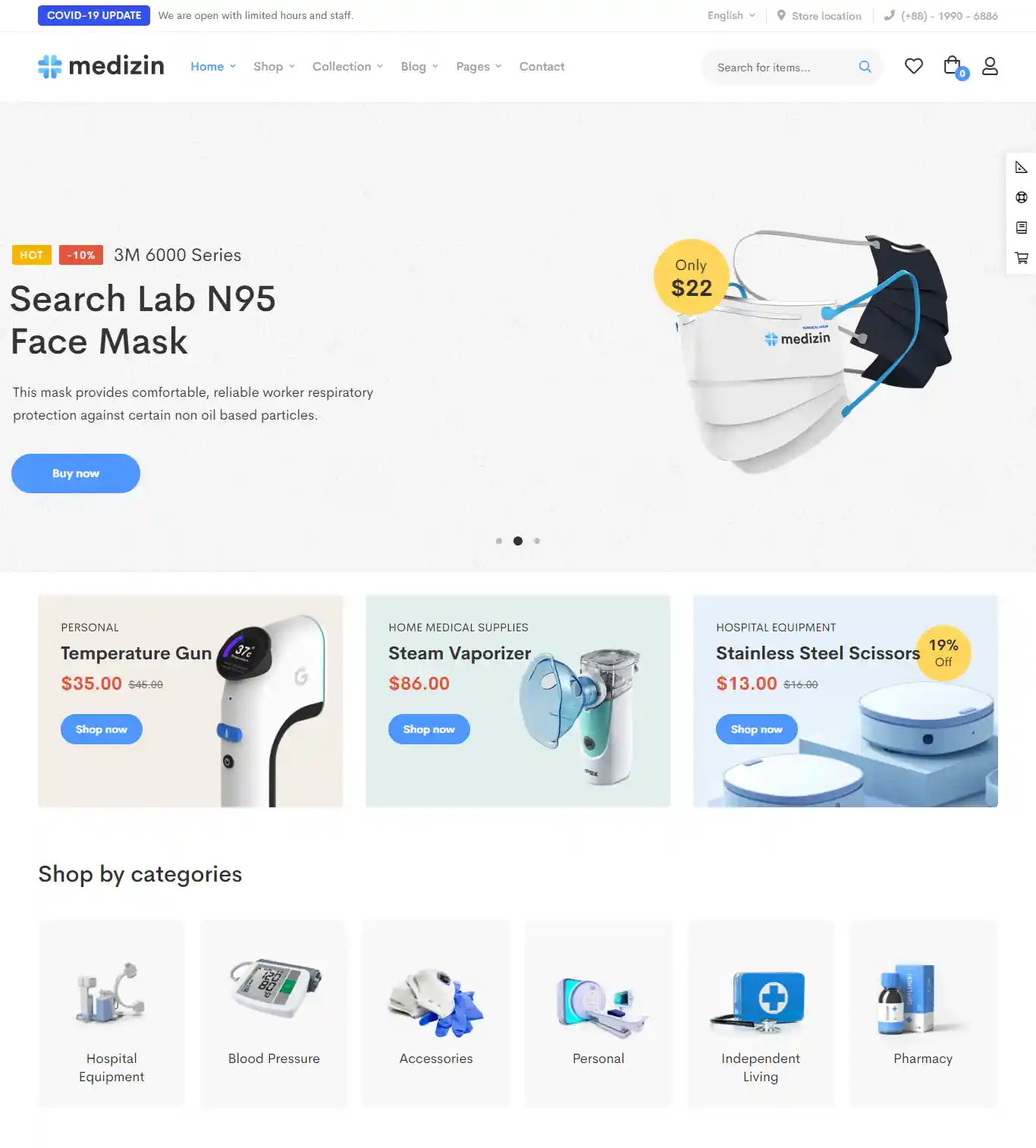 Medizin – Giao diện website thiết bị y tế hình đại diện