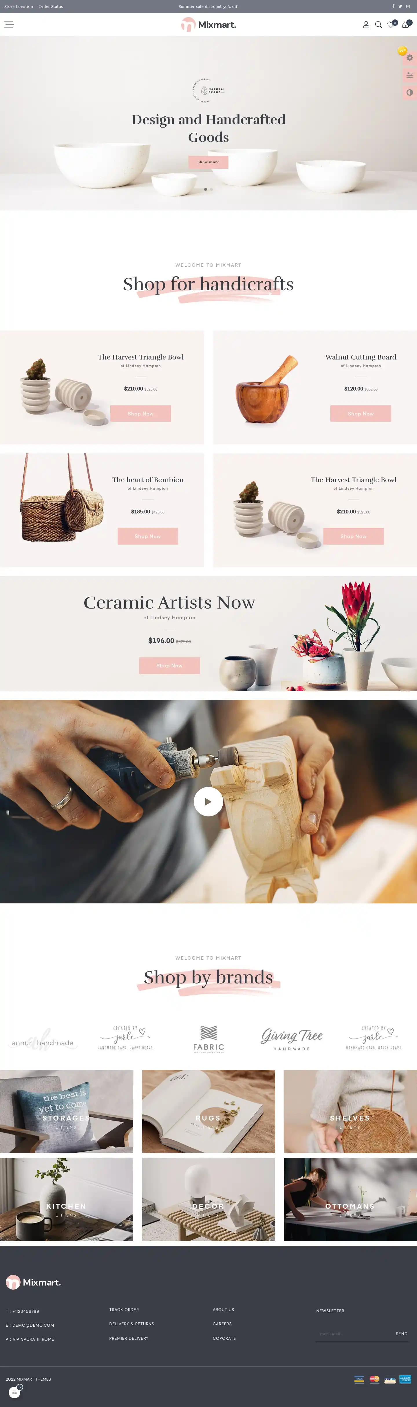 Mixmart - Giao Diện Web Bán Đồ Handmade chuẩn SEO google