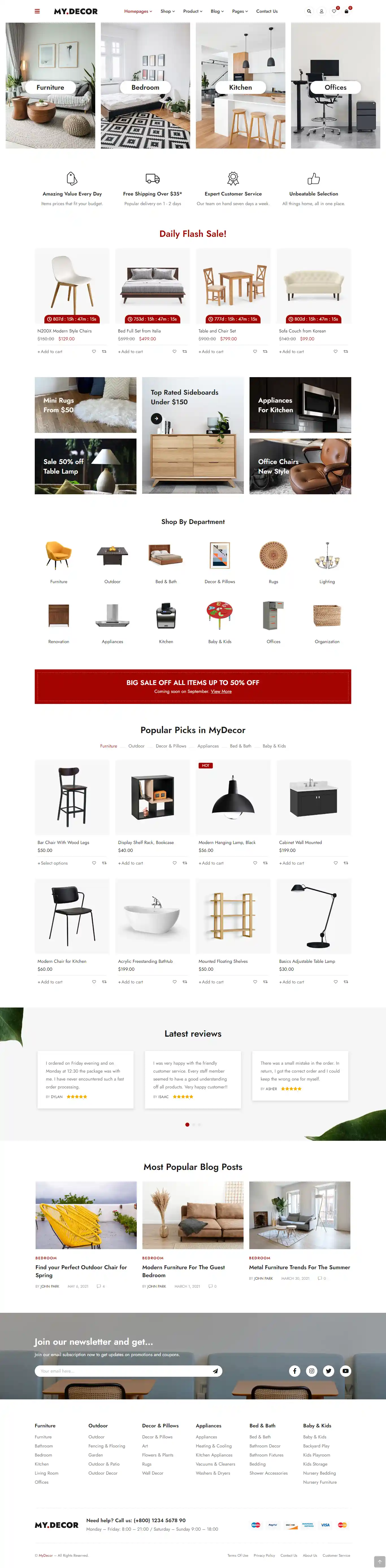 MyDecor - Giao Diện Web Cửa Hàng Nội Thất Đẹp Chuẩn SEO