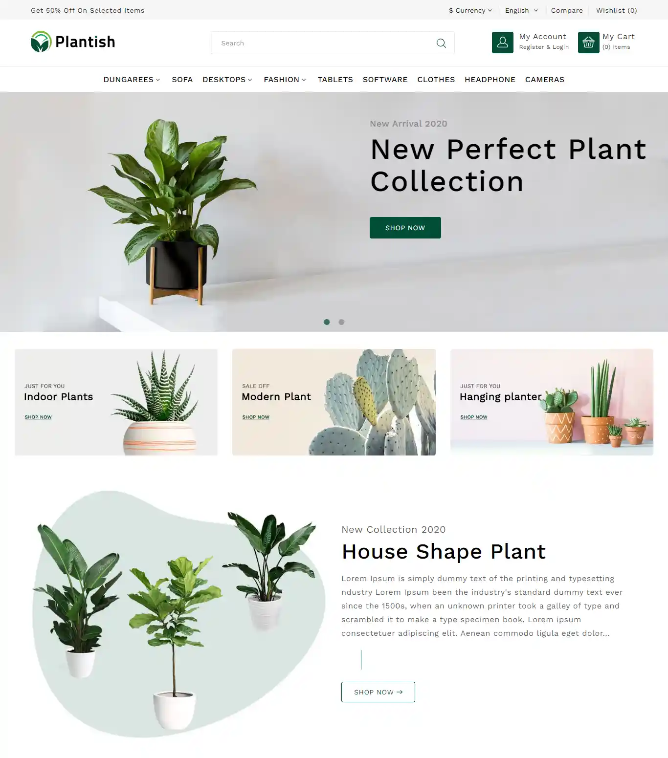 Platish – Giao diện website cửa hàng cây cảnh hình đại diện