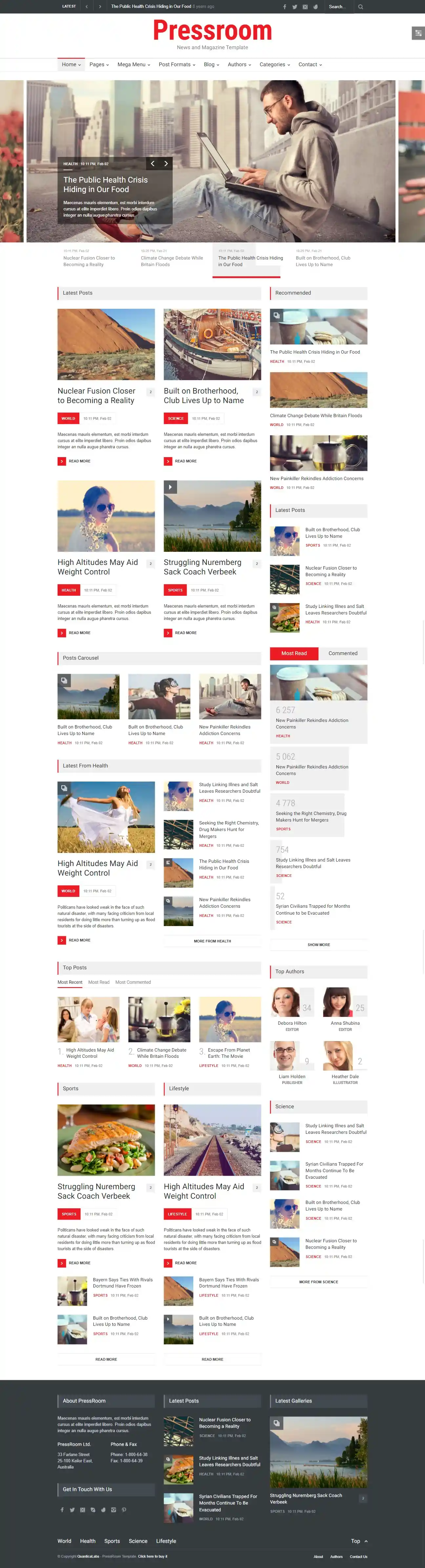 Pressroom – Giao diện website tin tức hiện đại