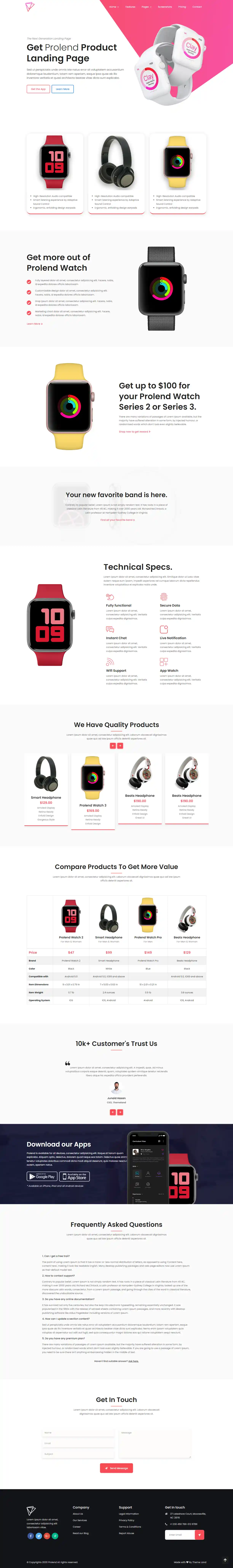 Proland – Giao diện website thiết bị điện tử hiện đại