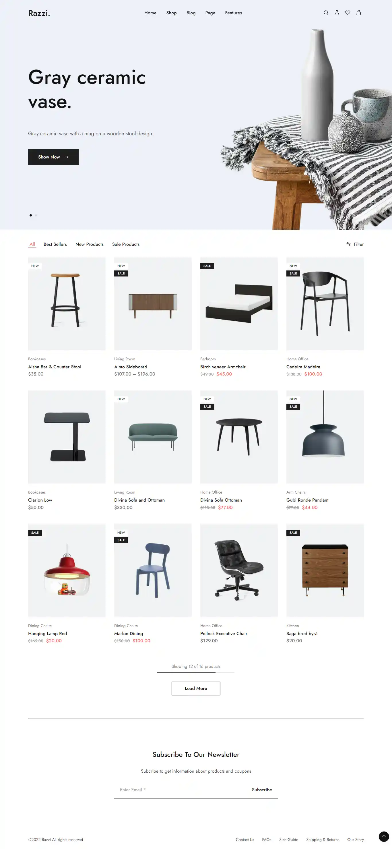 Razzi - Giao Diện Web Đồ Trang Trí Nội Thất Chuẩn SEO