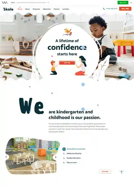 Skole - Giao Diện Web Trường Tiểu Học & Mầm Non
