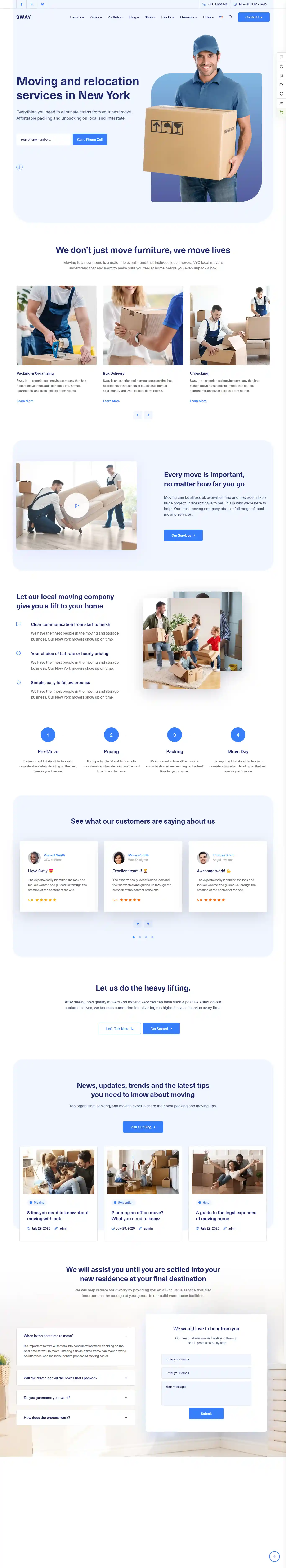 Sway: Mẫu Website Dịch Vụ Chuyển Nhà Trọn Gói Chuẩn SEO