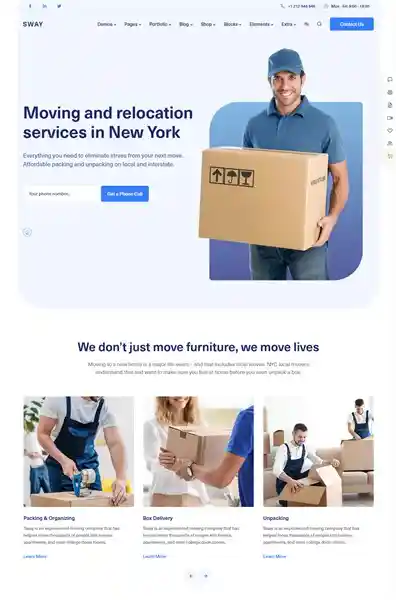 Sway: Mẫu Website Dịch Vụ Chuyển Nhà Trọn Gói