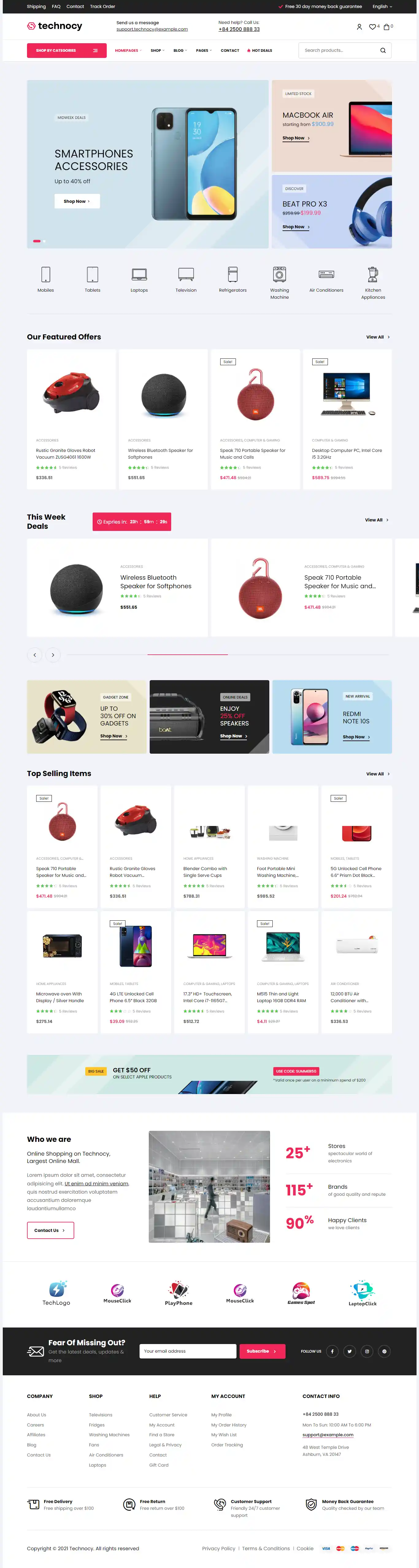 Technocy - Giao Diện Web Bán Đồ Điện Tử Đẹp Chuẩn SEO