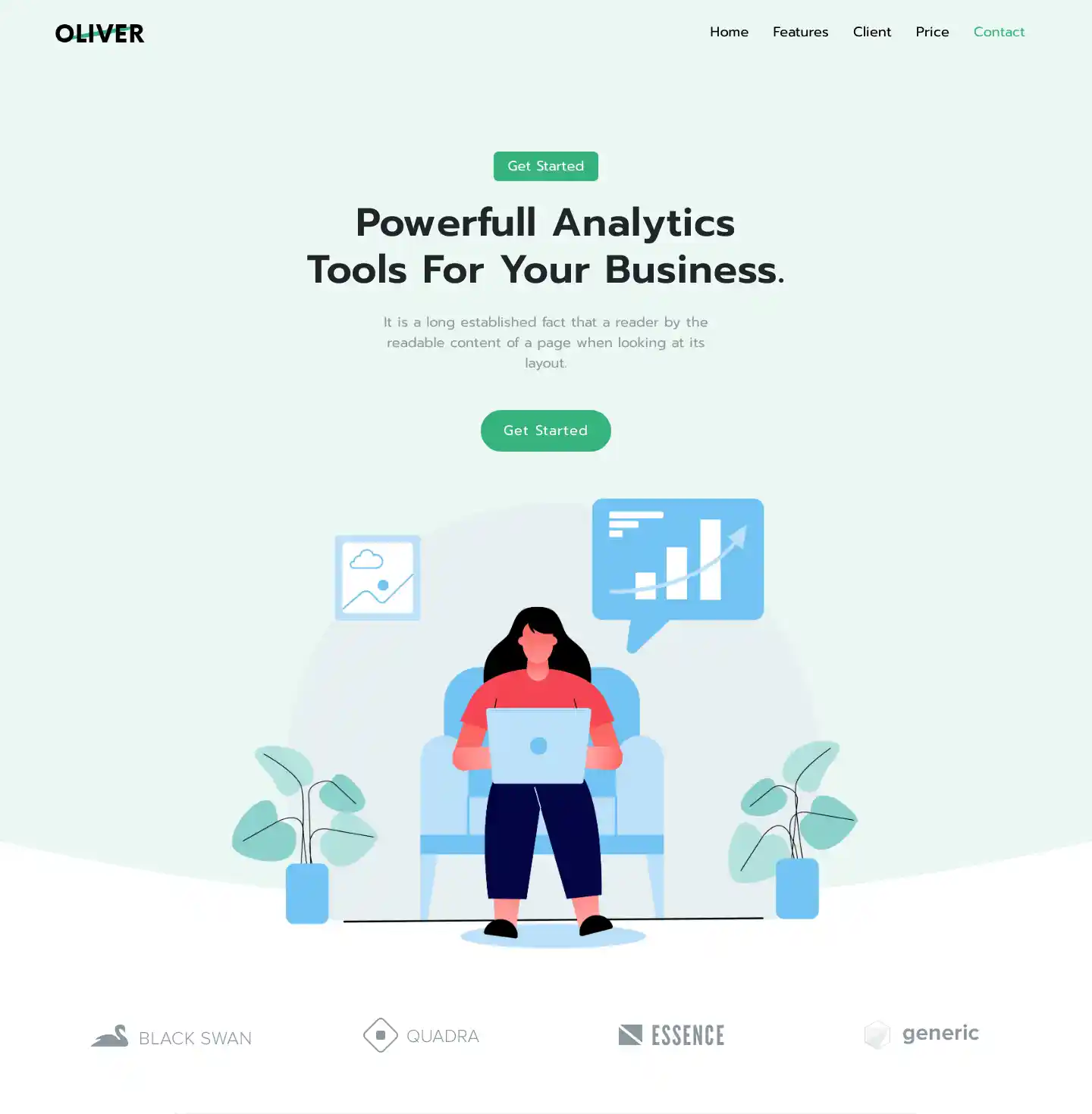 Thiết kế website Agency Oliver cho công ty quảng cáo hình đại diện